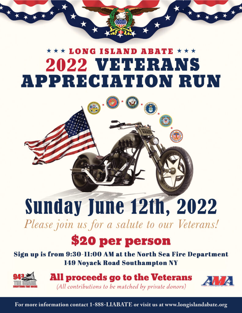 Motorcycle with the american flag on a flyer